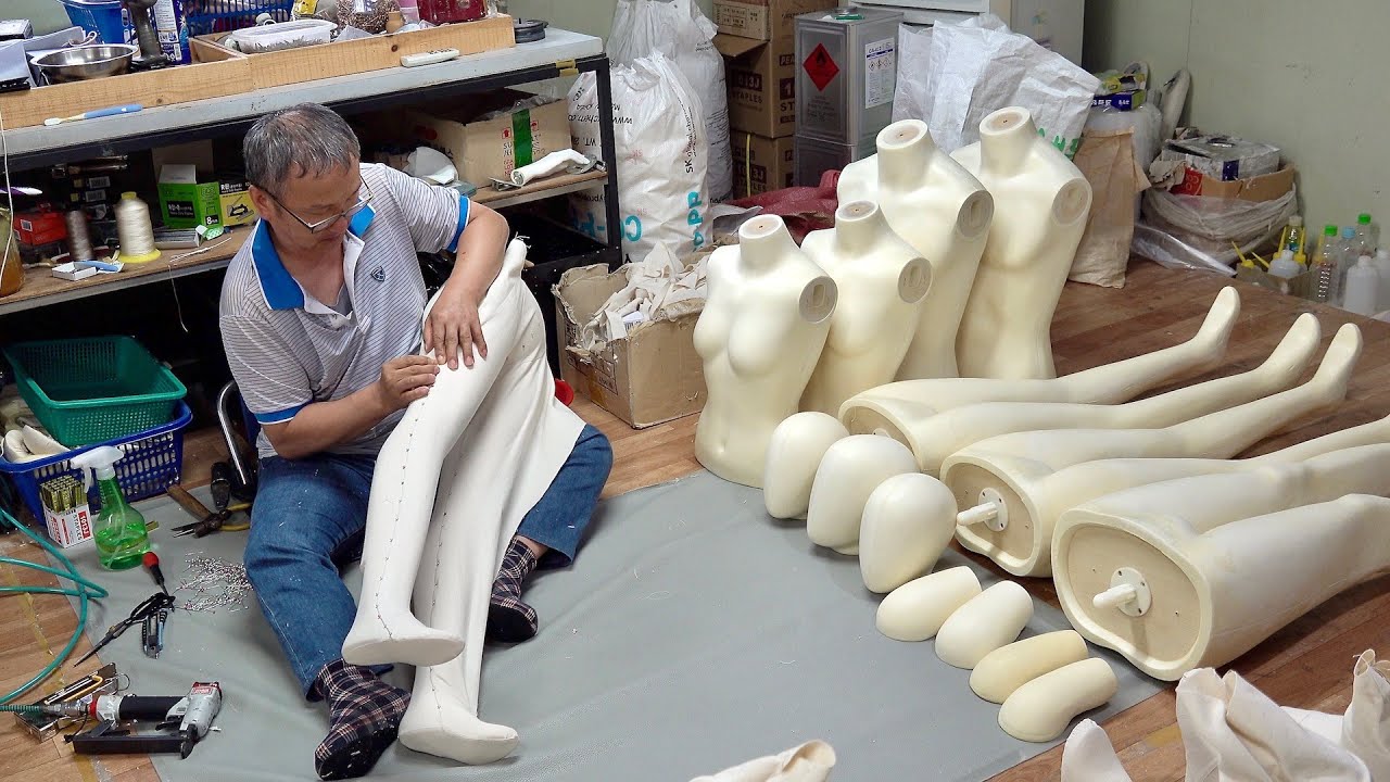 30년된 한국의 마네킹 제조 공장. 우레탄 마네킹을 만드는 신기한 과정